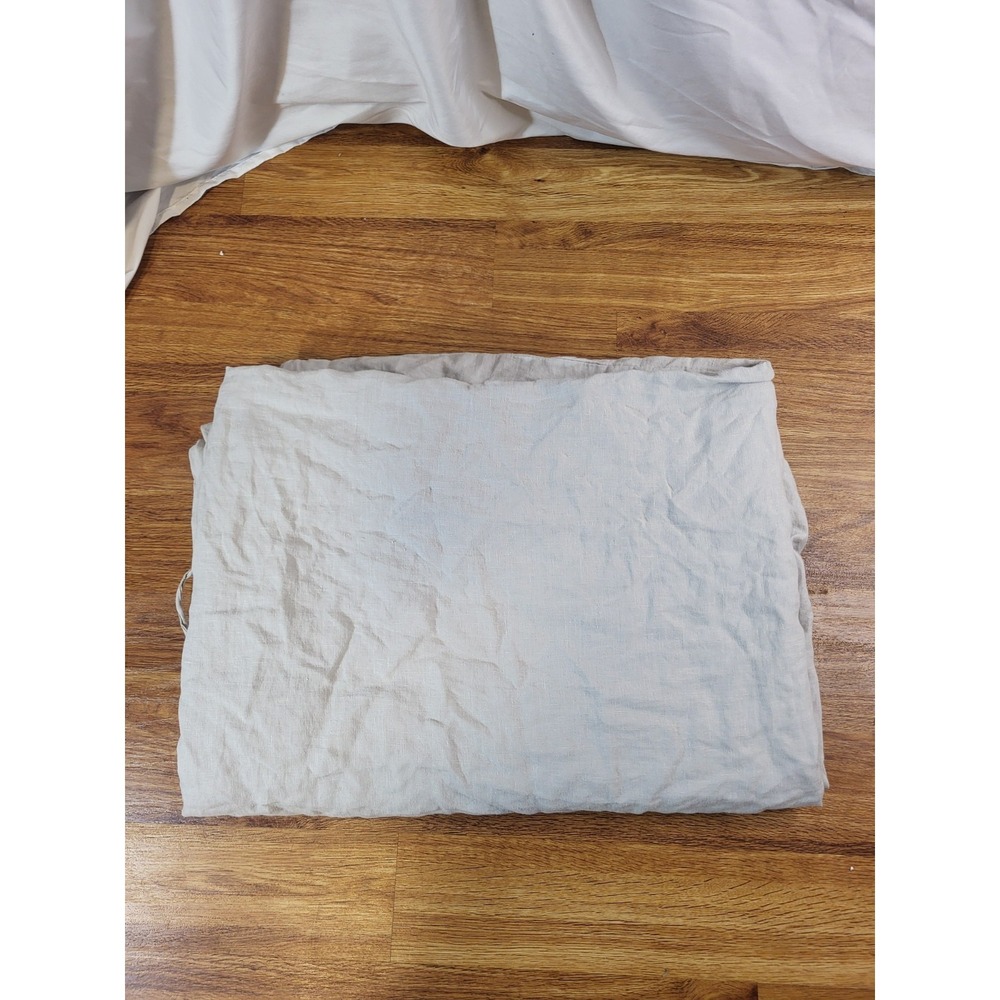 Baloo 100% Linen Beige Full/queen Duvet Cover Beige